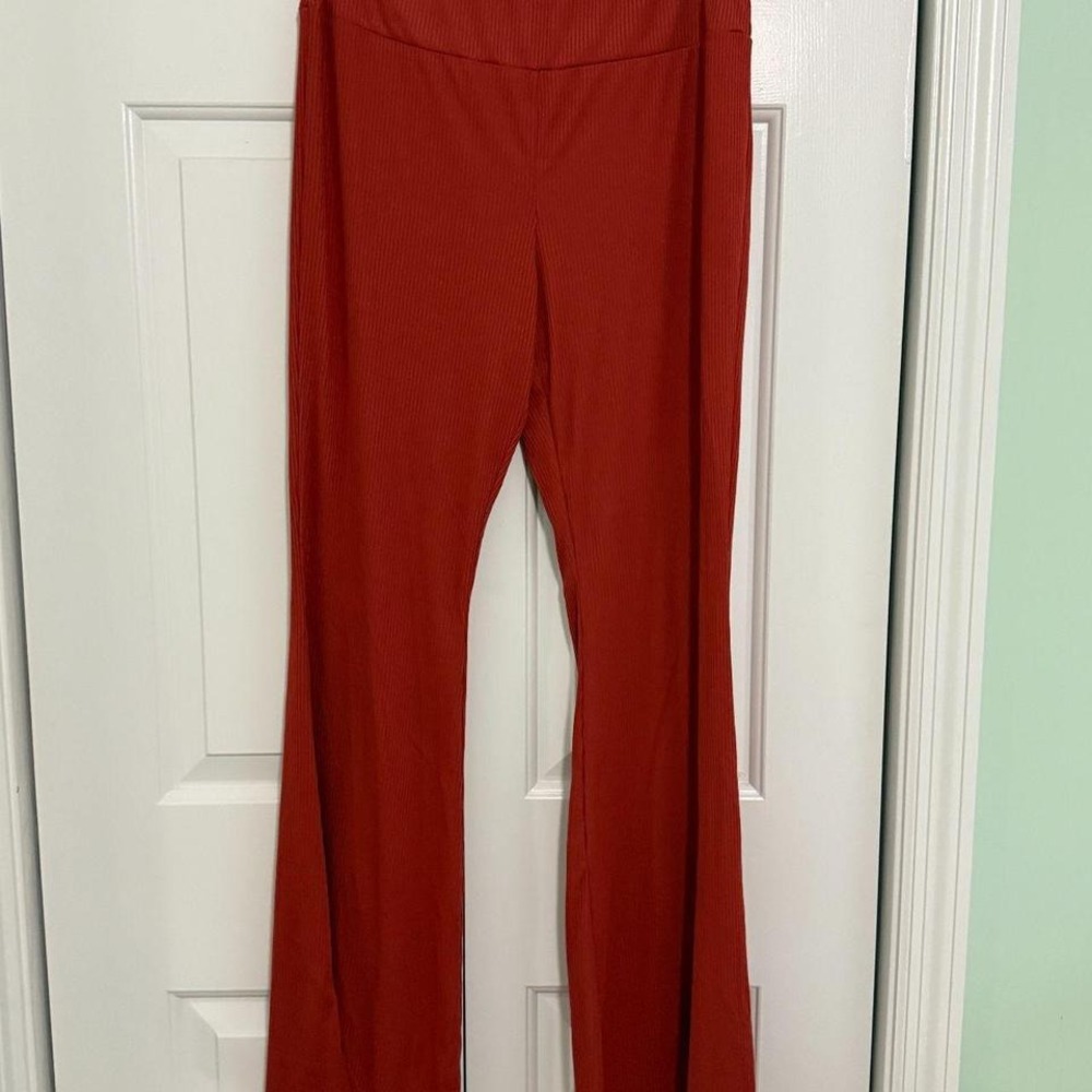 Orange No Boundaries Flare‎ Boho Pants Women's Size Large